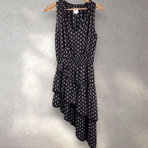 Misa Los Angeles Asymmetrical Black Lapis Ruffles Fairy Shalom Ilysa Dress Sz XS
